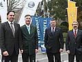 v.l.n.r.:  Arno Gunsch (Markendirektor Saab), Michel Rutschmann (Markendirektor Chevrolet), Tom Anliker (CEO General Motors Suisse SA), Rainer Treitz (Markendirektor Opel).